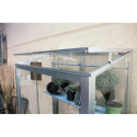 Mini-serre Polis 0,35m² en alu anodisé et verre ESG 3mm – sur roulettes – Vitavia