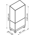 Mini-serre Polis 0,35m² en alu noir et PC 4mm – sur roulettes – Vitavia
