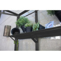 Mini-serre Polis 0,35m² en alu noir et verre ESG 3mm – sur roulettes – Vitavia