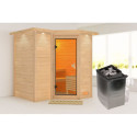 Sauna traditionnel Sahib 1 avec couronne - poêle 9KW ctrl intégré - KARIBU