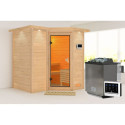 Sauna traditionnel Sahib 1 avec couronne - poêle Easy Bio 9000W - KARIBU