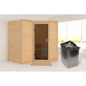 Sauna traditionnel Sahib 1 sans couronne - poêle 9KW ctrl intégré - KARIBU