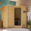 Sauna traditionnel Sahib 1 sans couronne - poêle 9KW ctrl intégré - KARIBU