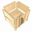 Sauna traditionnel Sahib 1 sans couronne - poêle 9KW ctrl intégré - KARIBU