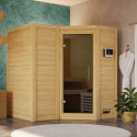 Sauna traditionnel Sahib 1 sans couronne - poêle 9KW ctrl externe - KARIBU
