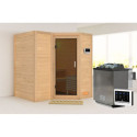 Sauna traditionnel Sahib 1 sans couronne - poêle Easy Bio 9000W - KARIBU