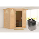 Sauna traditionnel Sahib 1 - poêle 9KW ctrl intégré - couronne - KARIBU