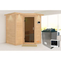 Sauna traditionnel Sahib 1 - poêle 9KW ctrl externe - couronne - KARIBU