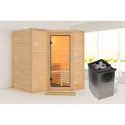 Sauna traditionnel Sahib 1 sans couronne - poêle 9KW ctrl intégré - KARIBU