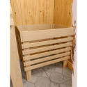 Sauna traditionnel 38mm 4 à 5 places Sahib 1 sans couronne - poêle Easy Bio 9000W - porte en verre clair KARIBU