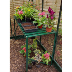 Table en aluminium émeraude – L121cm – pour les serres de jardin Vitavia