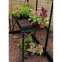 Table en aluminium noir – L121cm – pour les serres de jardin Vitavia