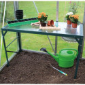 Table en aluminium émeraude et PC 16mm – L121cm – pour les serres de jardin Vitavia