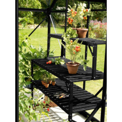 Dessus de table en aluminium noir – H39cm – pour les serres de jardin Vitavia