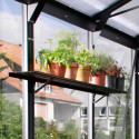 Étagère en aluminium noir – L122cm – pour les serres de jardin Vitavia