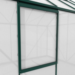 Fenêtre latérale V – alu émeraude et PC 6mm – pour serres de jardin Vitavia