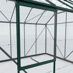 Fenêtre latérale V – alu émeraude et verre ESG 3mm – pour serres de jardin Vitavia