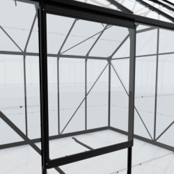 Fenêtre latérale V – alu noir et verre ESG 3mm – pour serres de jardin Vitavia