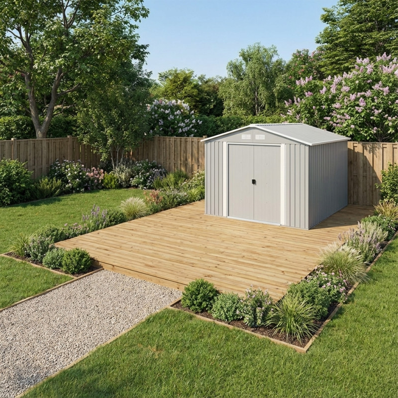 Kit fondation en bois traité autoclave 20m² pour pose d'abri de jardin - Gardy Shelter