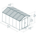 Abri de jardin RUBICON 7,65m² en aluminium et polycarbonate - Palram - Canopia