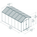 Abri de jardin RUBICON 10,26m² en aluminium et polycarbonate - Palram - Canopia