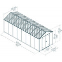 Abri de jardin RUBICON 13,67m² en aluminium et polycarbonate - Palram - Canopia