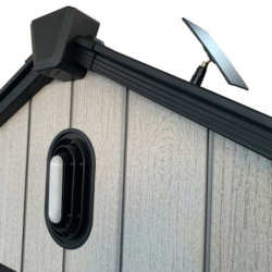 Système éclairage et ventilation solaire pour abris Docker Jobu