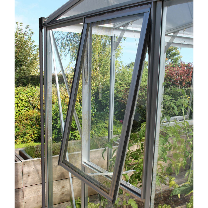 Fenêtre latérale Z – alu anodisé sans vitrage – pour serres de jardin Vitavia