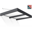 Auvent marquise en aluminium gris foncé et acrylique blanc Sophia™ XL 2000 – Canopia