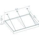 Auvent marquise en aluminium gris foncé et acrylique blanc Sophia™ XL 2000 – Canopia