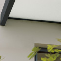 Auvent marquise en aluminium gris foncé et acrylique blanc Sophia™ XL 3000 – Canopia