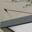 Auvent marquise en aluminium gris foncé et acrylique blanc Sophia™ XL 3000 – Canopia