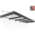 Auvent marquise en aluminium gris foncé et acrylique blanc Sophia™ XL 5000 – Canopia	