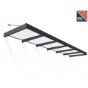 Auvent marquise en aluminium gris foncé et acrylique blanc Sophia™ XL 6000 – Canopia