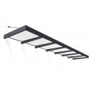 Auvent marquise en aluminium gris foncé et acrylique blanc Sophia™ XL 7000 – Canopia