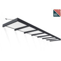 Auvent marquise en aluminium gris foncé et acrylique blanc Sophia™ XL 7000 – Canopia