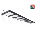 Auvent marquise en aluminium gris foncé et acrylique blanc Sophia™ XL 9000 – Canopia