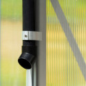 Mini-serre Merlin 0,83m² en alu anodisé et PC 4mm – fondation en acier – Vitavia