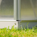 Mini-serre Merlin 0,83m² en alu anodisé et PC 4mm – fondation en acier – Vitavia