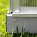 Mini-serre Merlin 0,83m² en alu anodisé et PC 4mm – fondation en acier – Vitavia