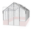 Serre Cassandra 11,5m² en alu anodisé et verre de sécurité - sans pierres de socle - Vitavia