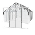 Serre Cassandra 11,5m² en alu anodisé et verre de sécurité - sans pierres de socle - Vitavia