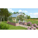 Serre Cassandra 11,5m² en alu anodisé et verre de sécurité - sans pierres de socle - Vitavia