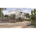 Serre Cassandra 11,5m² en alu anodisé et verre de sécurité - sans pierres de socle - Vitavia