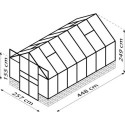 Serre Cassandra 11,5m² en alu anodisé et verre de sécurité - sans pierres de socle - Vitavia