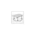 Carport en aluminium gris anthracite et polycarbonate Atlas 5000 - Palram  - Canopia