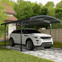 Carport en aluminium gris anthracite et polycarbonate Atlas 5000 - Palram  - Canopia