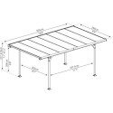 Carport en aluminium gris anthracite et polycarbonate 6mm Verona - Palram - Canopia	