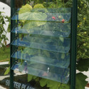 Fenêtre latérale à lamelles en alu émeraude pour serres de jardin Vitavia
