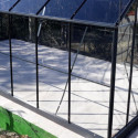 Serre de jardin 12,84m² en aluminium anthracite et verre trempé 4mm - Green Protect